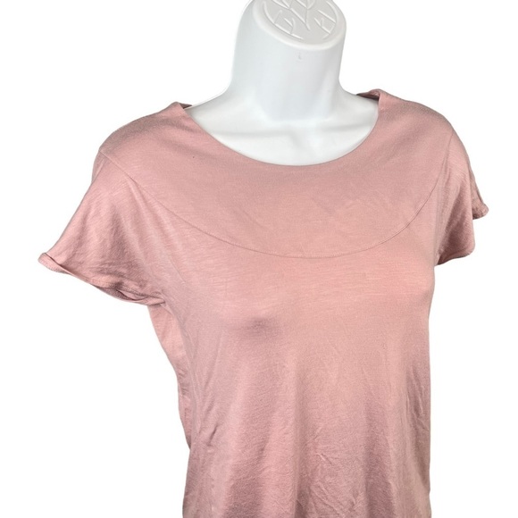 Akris Punto for Bergdorf Goodman Mauve Pink Short Sleeve Modal Top Blouse US 8 - Picture 4 of 8